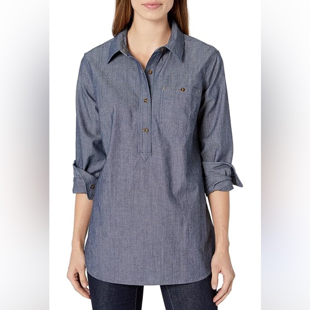Patagonia Featherstone Tunic Organic Cotton Blend in Navy Blue size M